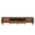 Mid Century TV Stand with 2 Drawers, Media Console Table for TVs up to 85'', Natural Finish Storage Cabinet with Cable Management, 78.7'' x 15.7'' x 17.7''