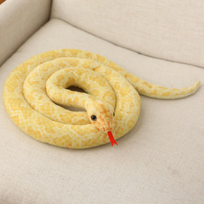 Creative Simulation Snake Doll Plush Toys Flower Spot Python Doll Simulation Year Of Snake