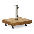 RALPH Square Umbrella Base with Teak Finish and Acacia Wood Construction