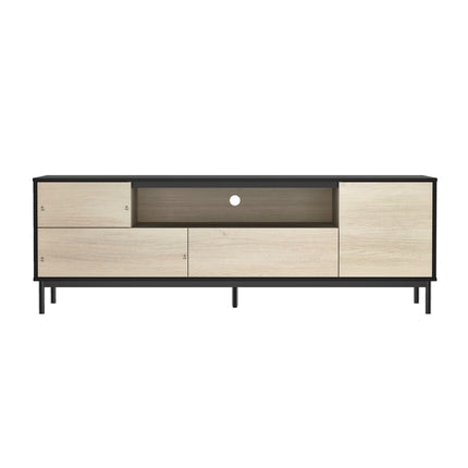 TV Stand in Black and Natural