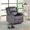 Fabric Upholstered Power Recliner Armchair with Pillow Top, Modern Living Room Sofa Chair, Blue Gray
