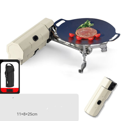 Camping Gas Stove Portable Folding Cassette Stove Outdoor Hiking BBQ Travel Cooking Grill Cooker Gas Burner Food Heating Tool Kitchen Gadgets - Eloy Royal