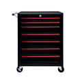 Rolling Metal Tool Chest with 7 Drawers, 20' 7-Drawer Tool Chest Cabinet with Ball Bearing Drawer Slides, Steel Tool Storage Box Organizer  -BLACK