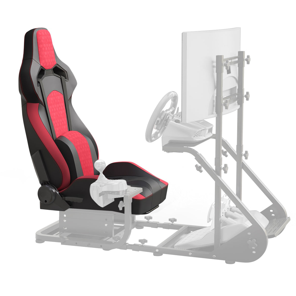 Universal PVC Bucket Style Reclinable Sport PU Leather Simulator Racing Seat with Adjustable Lock Slide