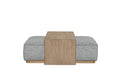 Ottoman & Tray Table - Gray