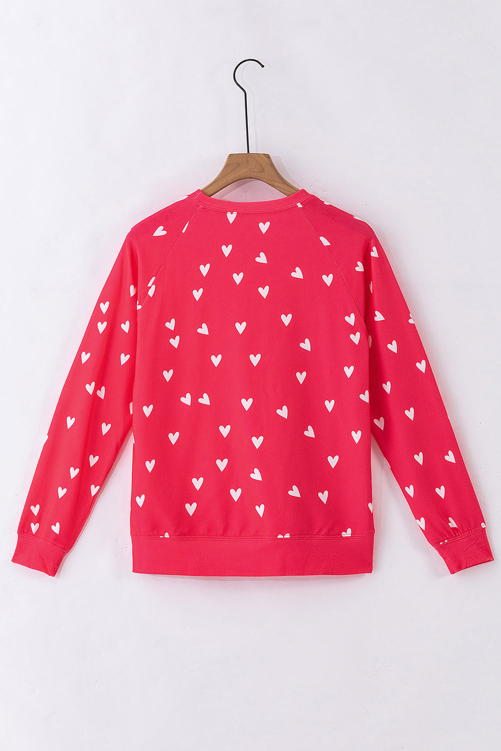 Red Heart Print Raglan Sleeve Top and Pants Set