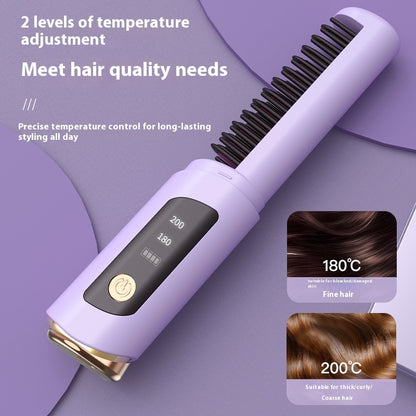 Negative Ion Straight Comb Does Not Hurt Hair Quality Wireless USB Charging