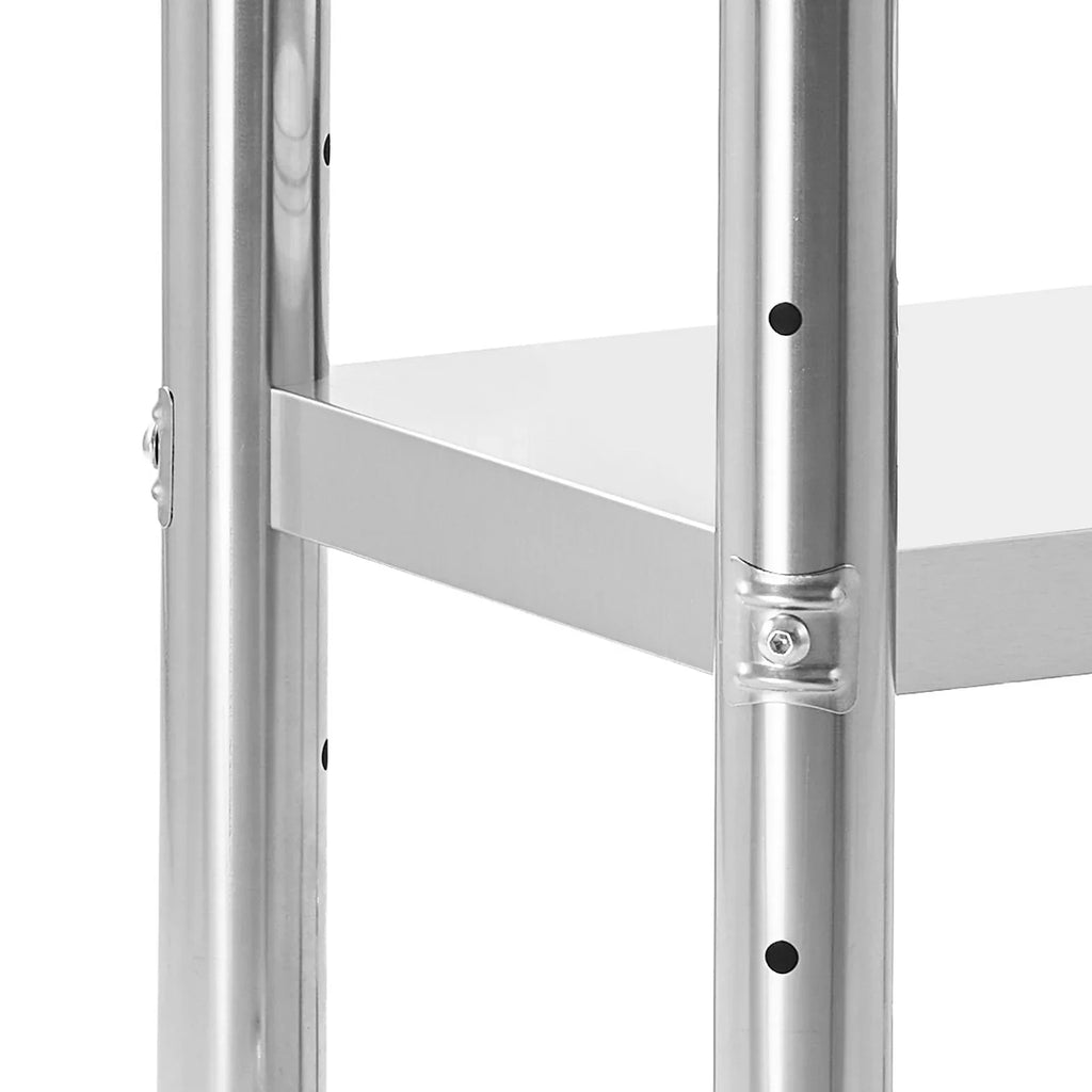 Stainless Steel Table, 24 x 18 Inches Food Prep Worktable with Wheels, Kitchen Prep Table with Adjustable Undershelf Workstations for Commercial Kitchen, Restaurant, Hotel and Garage, Outdoor - Eloy Royal