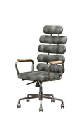 Calan Vintage Black Top Grain Leather Office Chair
