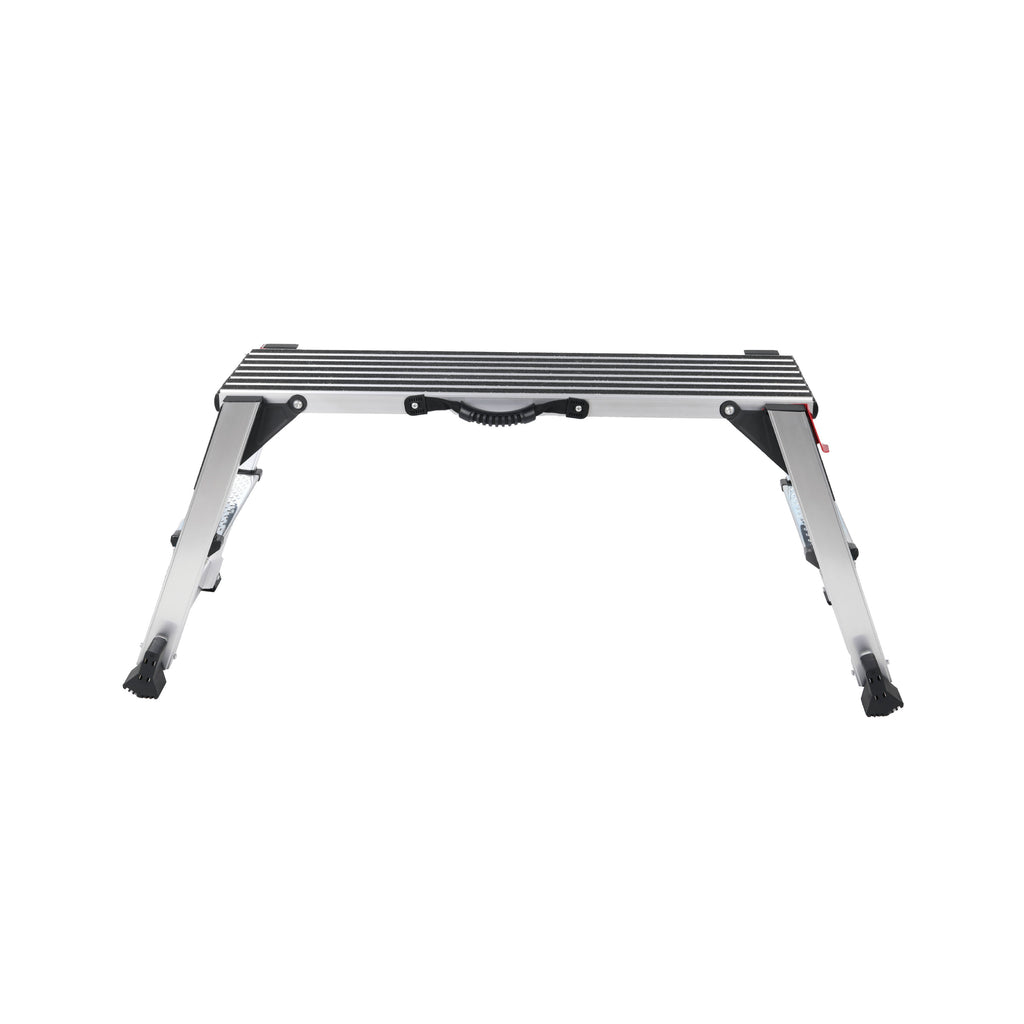 Folding Work Platform,  Aluminum Drywall Stool Ladder, 660 lbs Load Capacity Heavy Duty Work Bench w/Non-Slip Feet, Ideal for Washing Vehicles, Cleaning, Painting, Decorating