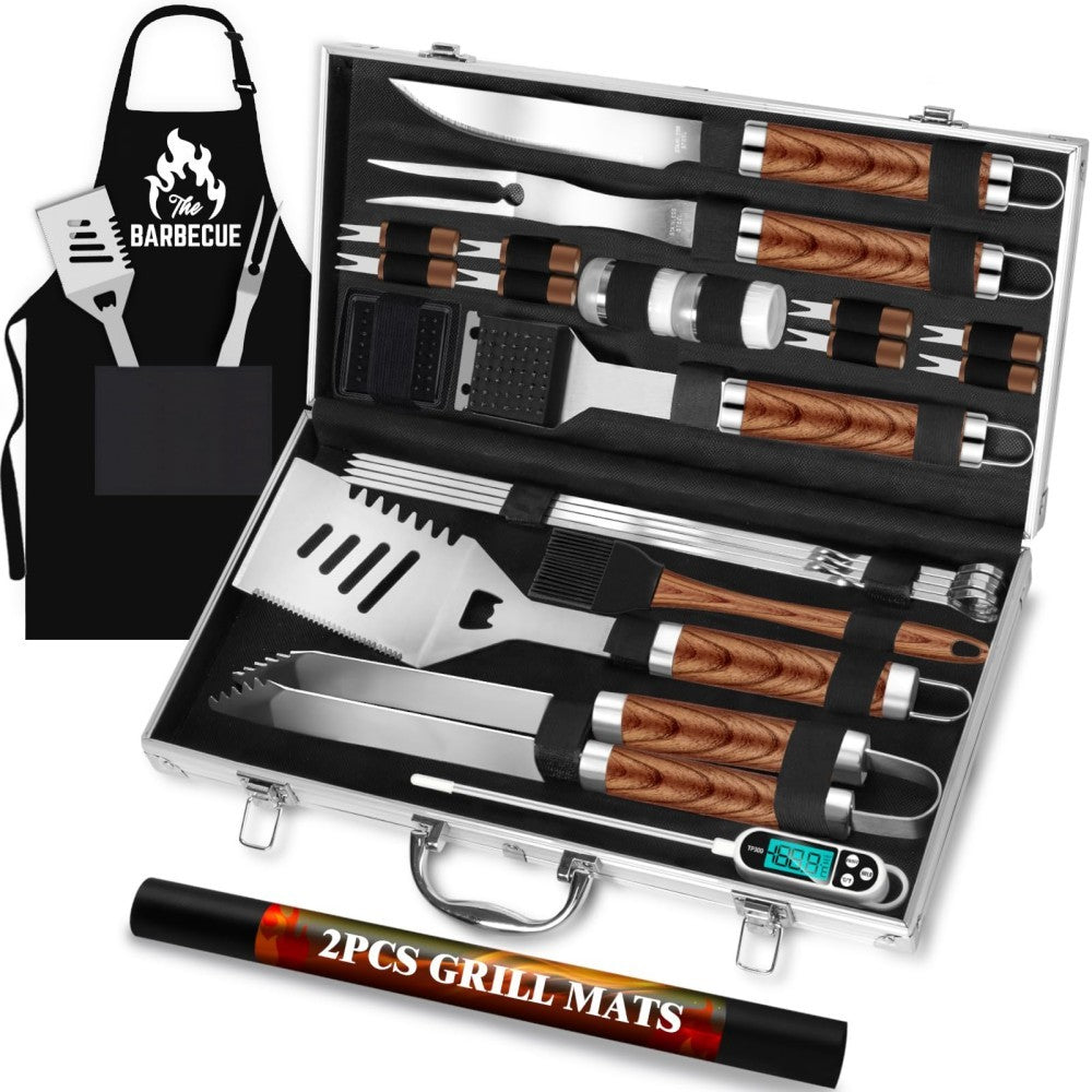 Stainless Steel BBQ Grill Accessories Tools Set 26pcs