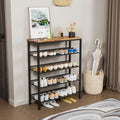 Industrial shoe rack, adjustable country style 5-layer shoe rack storage rack, with 4 mesh shelves, suitable for entrance, living room, bedroom and porch
