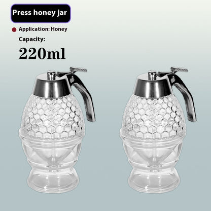 Glass Honey Pot Gift Pressing Honey Portable Storage Bottle - Eloy Royal