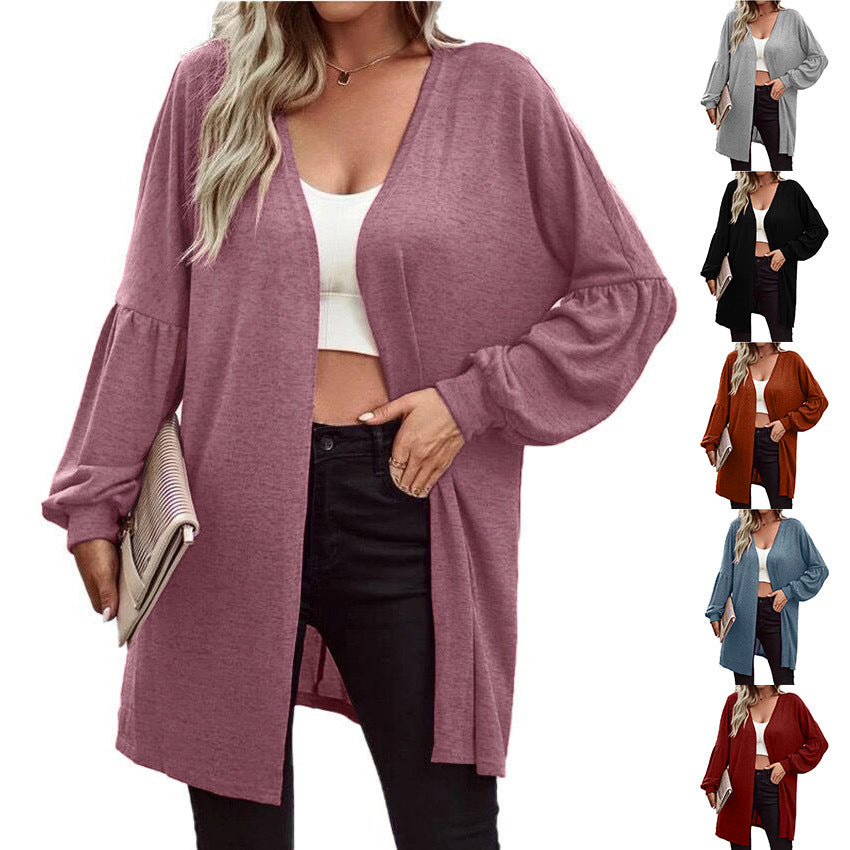 Long Sleeve Fashion Cardigan Knitted Coat Women