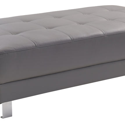 Sleek Gray Contemporary Ottoman For Any Room