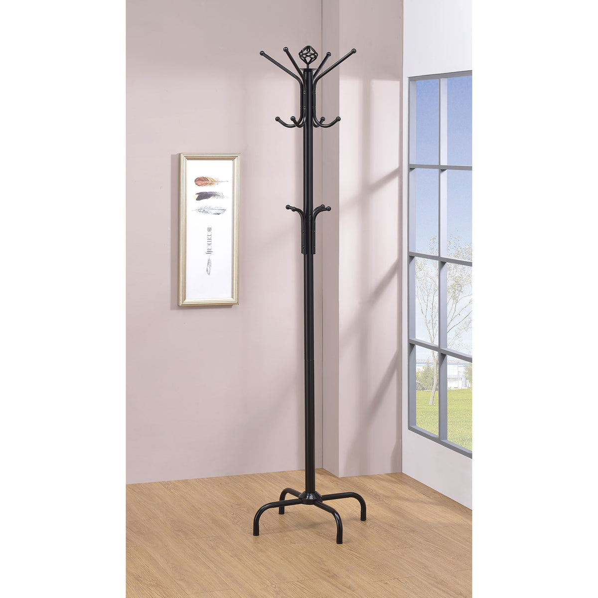 Black Metal Coat Rack
