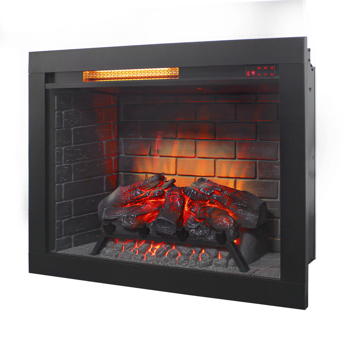 28 inch Infrared Electric Fireplace with Removable Trim kit Insert, Touch Panel Home Decor Heater