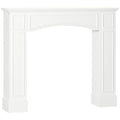 HOMCOM Modern Fireplace Mantel, Surround Mantels for Fireplace with Decorative Pattern Interior Width 29' White
