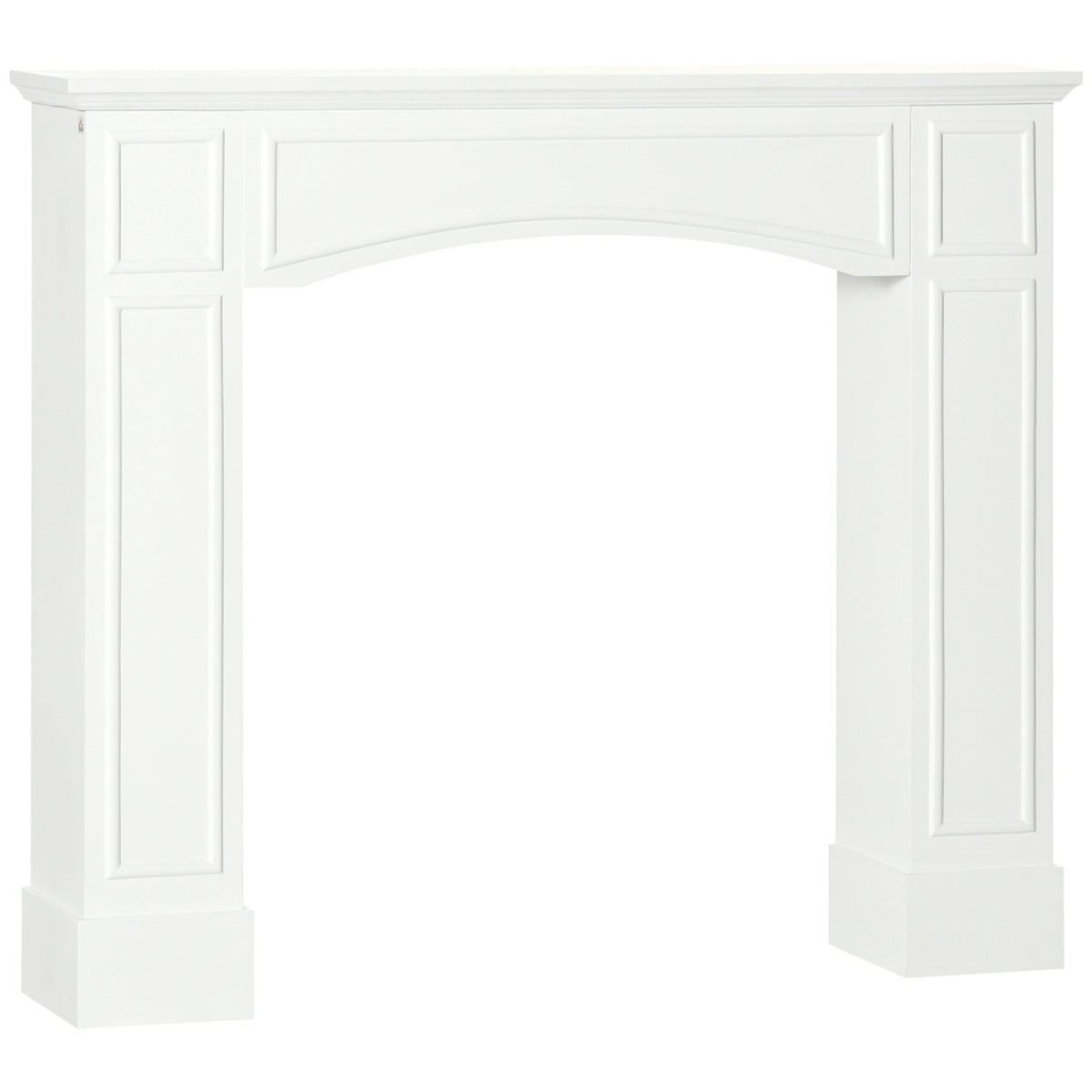 HOMCOM Modern Fireplace Mantel, Surround Mantels for Fireplace with Decorative Pattern Interior Width 29' White