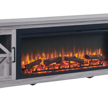 75' Fireplace TV Stand for TVs up to 80',with 44' Electric Fireplace
