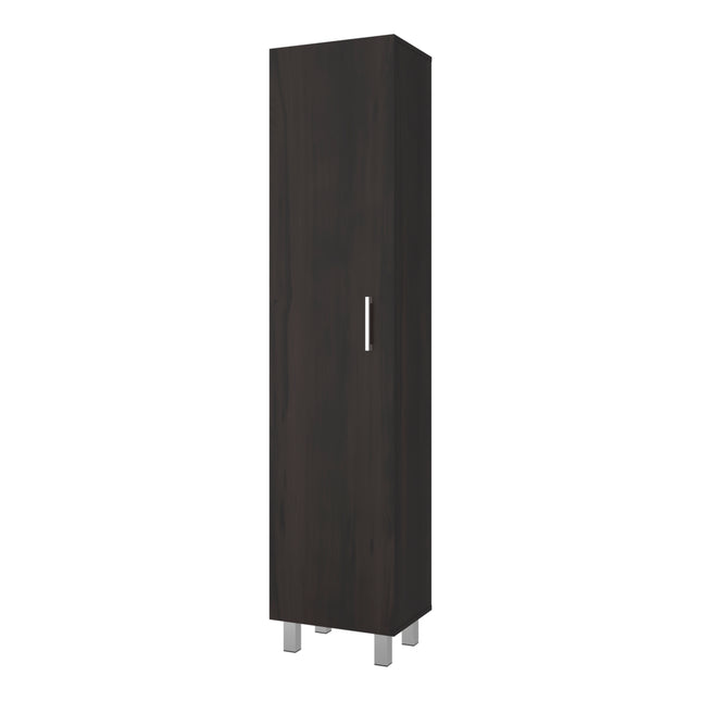 Vintro Freestanding Storage Cabinet with Internal Storage Shelves, Tall Single Door, 4 Interior Shelves, Metal Handle and Legs