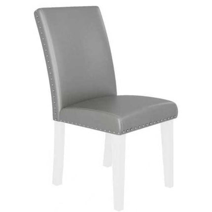 Regal Estate Upholstered Dining Chairs Set of 2, High Back Dining Room Chairs with Nailhead Trim, Soft Padded Kitchen Chairs for Home Dining Living Room
