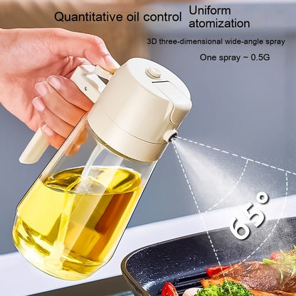 470ML Olive Oil Sprayer Dispenser For Cooking BBQ 2 In 1 Glass Oil Vinegar Soy Sauce Spray Kitchen Oil Bottle For Air Fryer - Eloy Royal