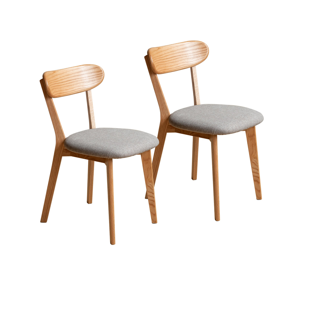 (Set of 2 pcs) Dining Chair Wooden FAS Grade Oak Natural Wood Made in North America 100% Dirt-free Wood Chair Solid Chair Table Chair Wooden Living Room Chair Simple And Natural 47.5 * 55.5 * 78cm