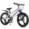 FKZNPJ 20 Inch Kids Mountain Bike, 7-Speed Youth Bicycle with Magnesium Alloy Frame & One-Piece Wheels, Lightweight Kids Bike for Boys and Girls Ages 8–12