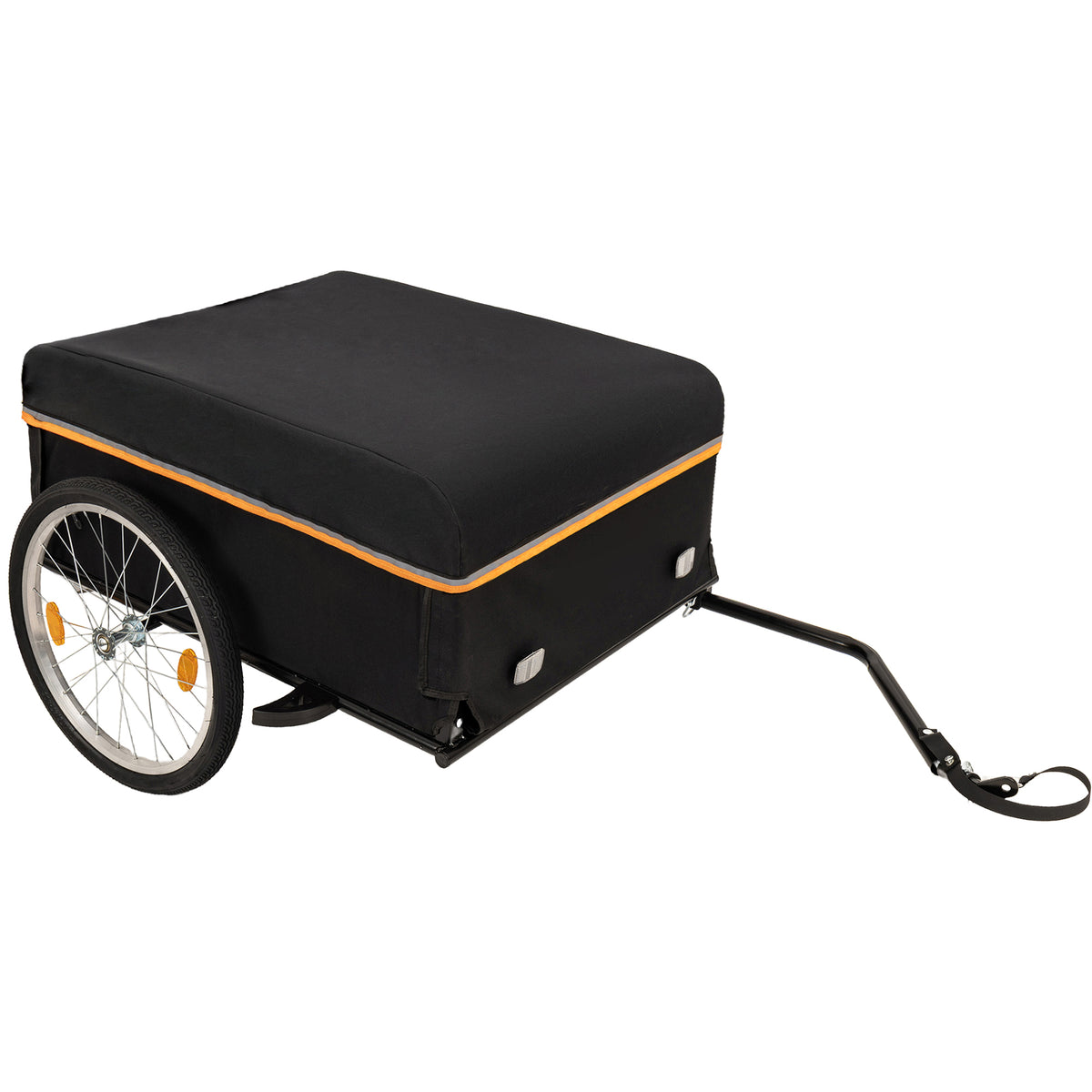 Bike Cargo Trailer, 130 lbs Load Capacity, Heavy-Duty Bicycle Wagon Cart, Foldable Compact Storage with Universal Hitch
