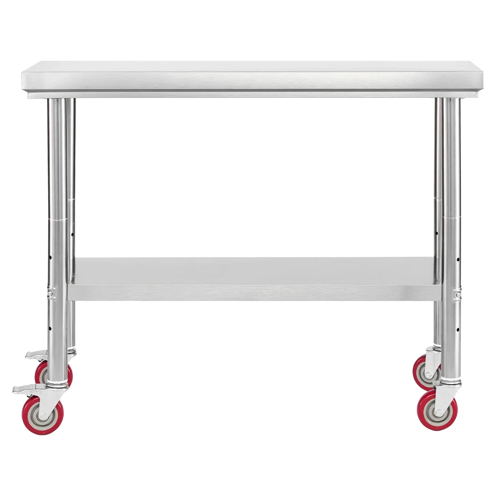 Stainless Steel Table, 24 x 35.4 Inches Food Prep Worktable with Wheels, Kitchen Prep Table with Adjustable Undershelf Workstations for Commercial Kitchen, Restaurant, Hotel and Garage, Outdoor - Eloy Royal