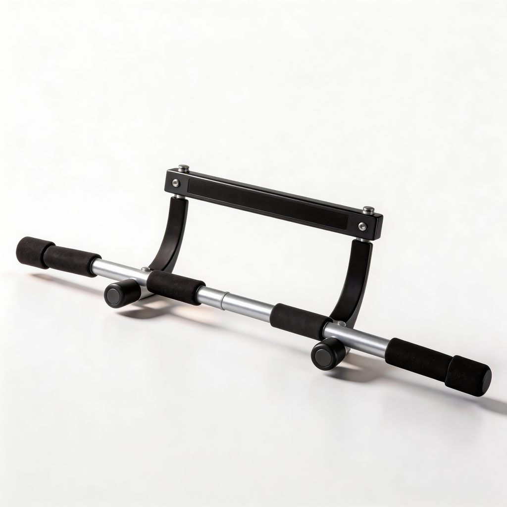 Doorway Pull Up Bar, No Drilling Multi-Grip Chin Up Bar for Door Frame, Portable Upper Body Workout Bar with Non-Slip Foam Handles, Home Gym Exercise Equipment for Strength Training