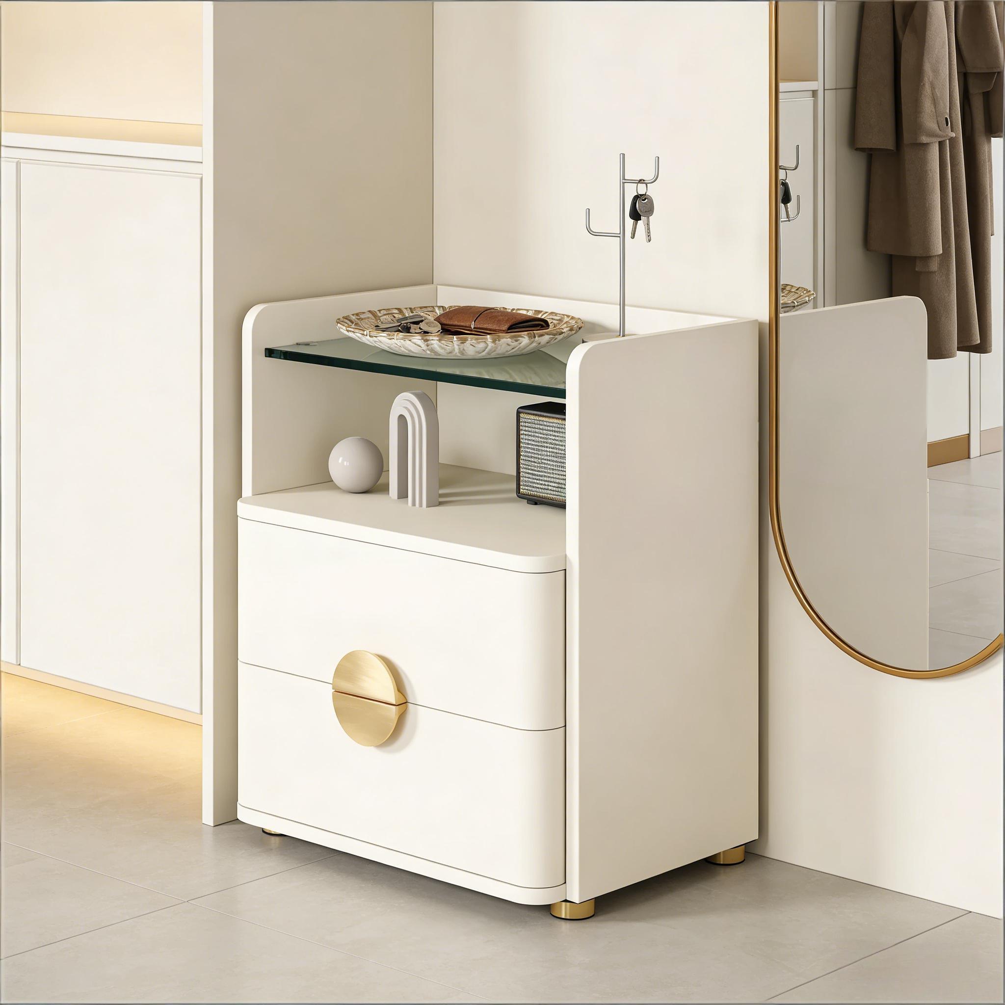 Side Cabinet,Bedside Table,Storage Nightstand