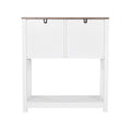 Coffee Bar Cabinet, 31.5 x 13.8 x 34.6 in Farmhouse Coffee Bar Cabinet with 3-Tier Storage, Coffee Bar Table with Magnet Doors, Farmhouse Sideboard Buffet Cabinet for Living Room, Entryway