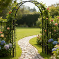 Garden Arbor Trellis,Steel Garden Arch Trellis,for Climbing Plants Roses Wisteria Vines,Flower Arch Wedding Arch Stand
