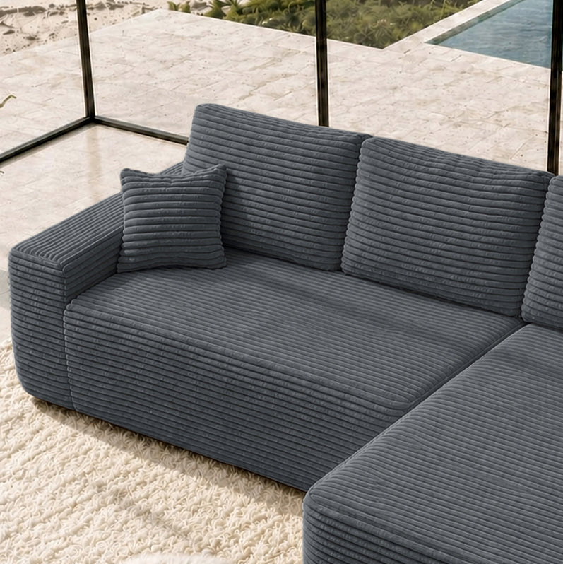 Right Plush-GREY-2 SEATER