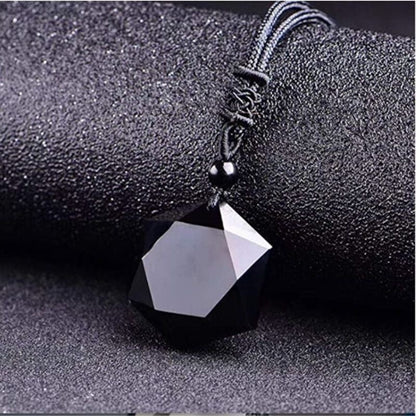 Natural Crystal Six-pointed Star Pendant Couple Necklace