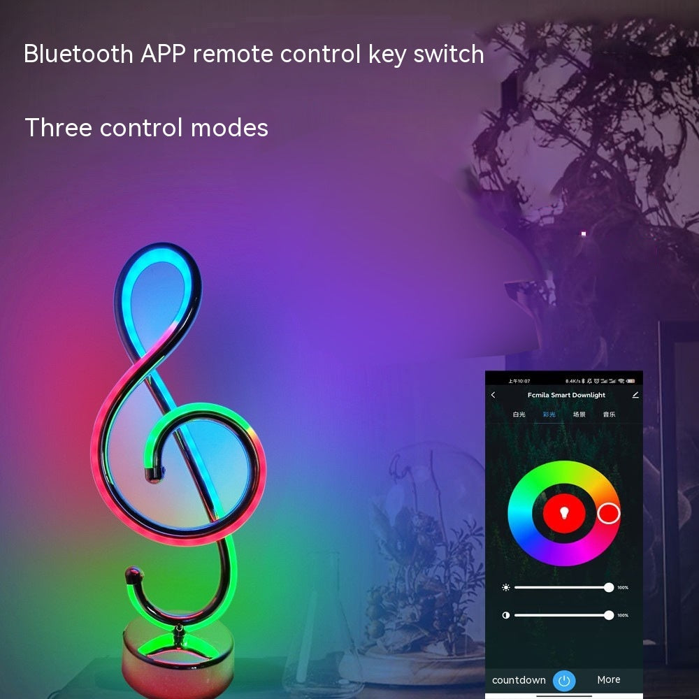 Cross-border Hot Selling APP Bluetooth Remote Control Musical Note Light RGB Magic Color - Eloy Royal