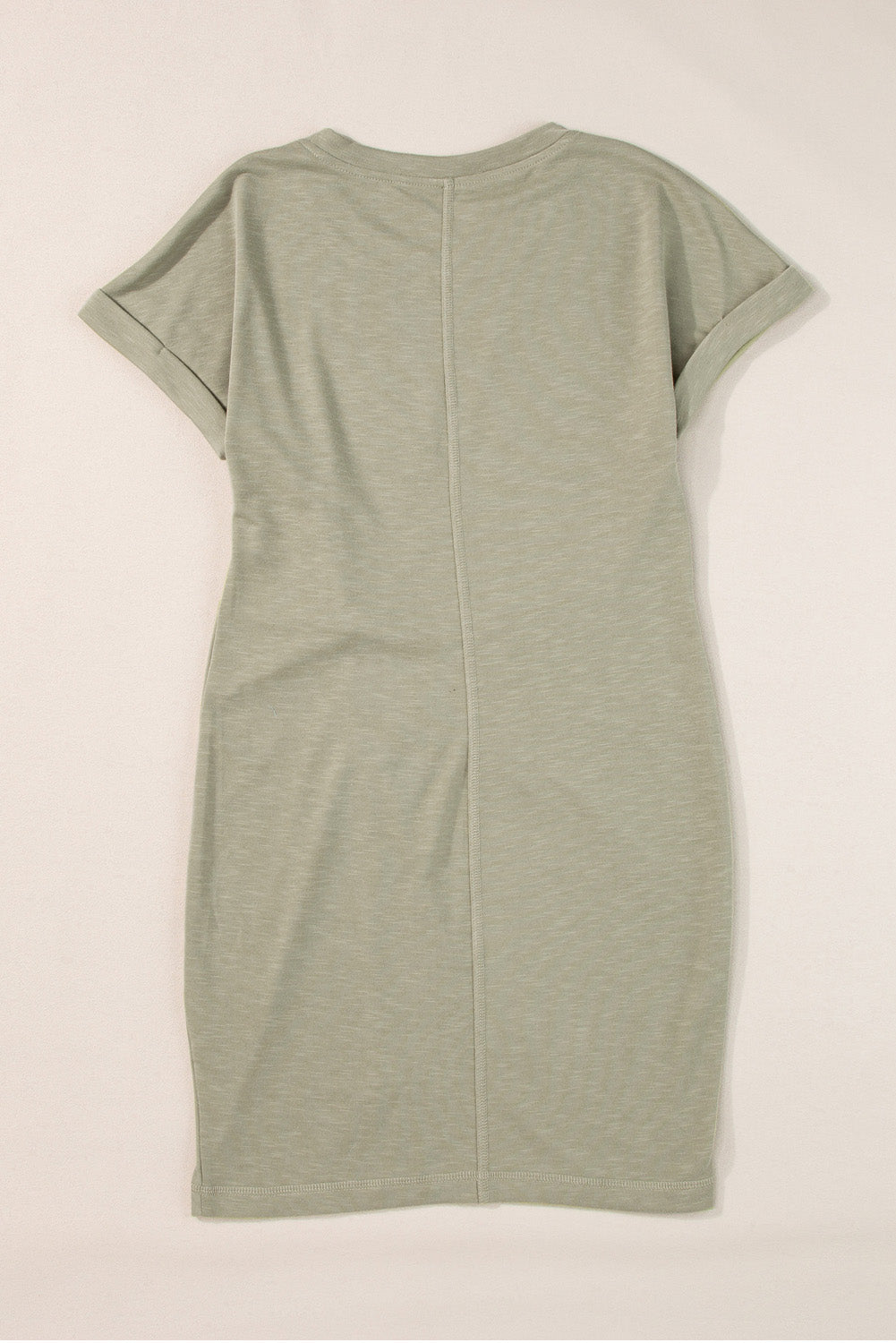 Laurel Green Folded Sleeve Twisted Mini T-Shirt Dress - Eloy Royal