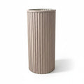 Round Strata Column Planter XL - Ash Brown