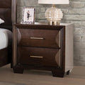 Transitional Style Espresso Finish Nightstand 1pc English Front And French Back Dovetail Drawers Bedroom Furniture