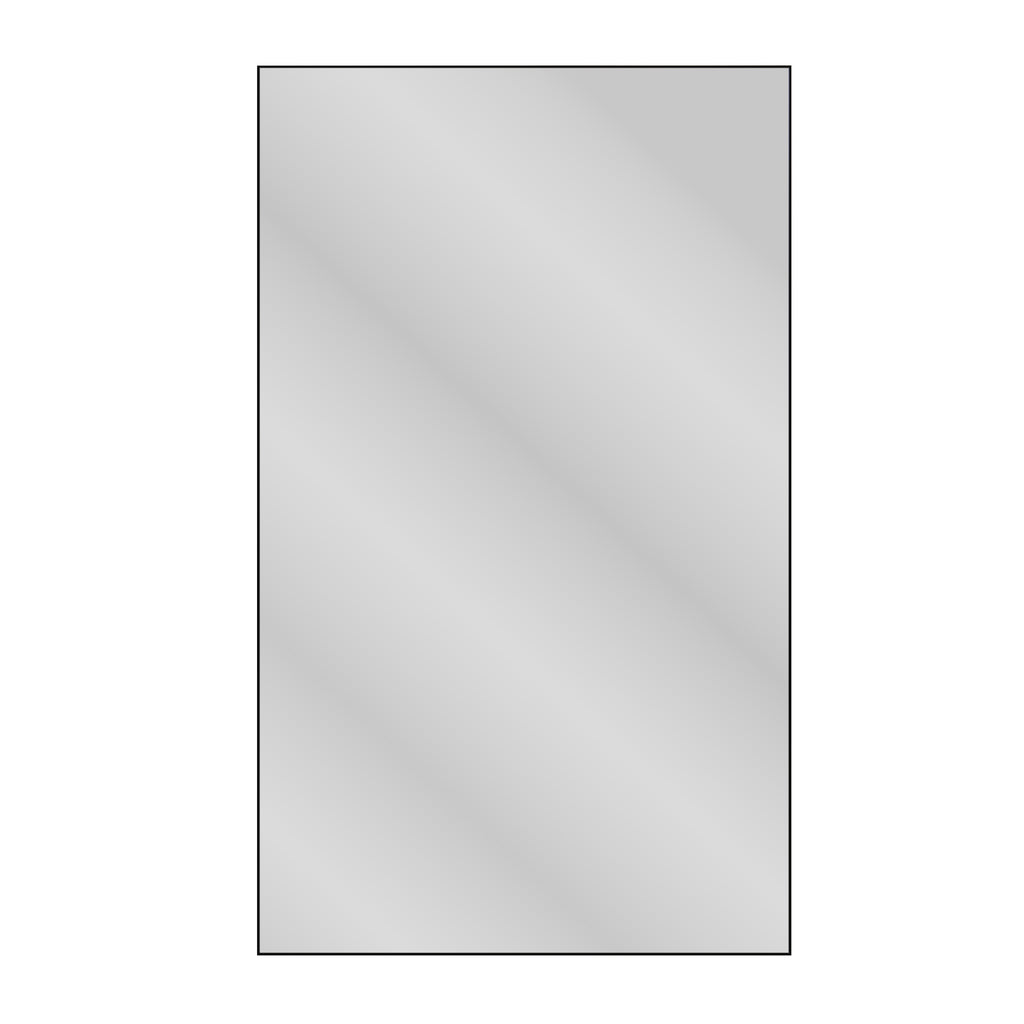 Jourdan Oversized Rectangular Wall Mirror, Black Aluminum, 60 x 36 in