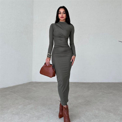 Slim Fit High Class Elegant Long Sheath Dress Women