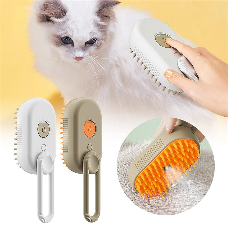 Cat Steam Brush Steamy Dog Brush 3 In 1 Electric Spray Cat Hair Brushes For Massage Pet Grooming Comb Hair Removal Combs Pet Products - Eloy Royal