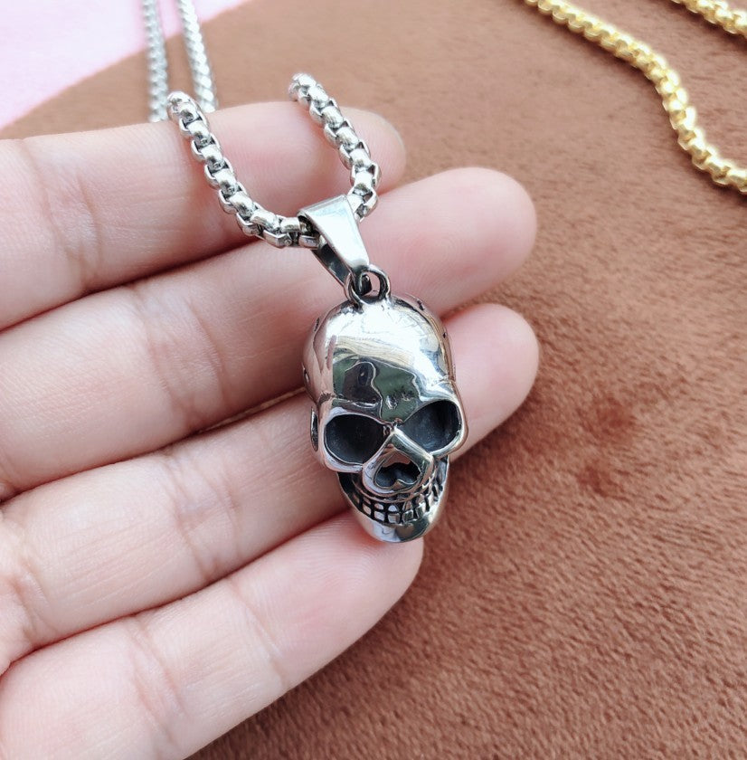 Halloween Skull Necklace Personality Punk Necklace Men Fashion Titanium Steel Accessories