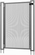 Self-Closing Gate and Drill Guide Bundle for 4FT Hight Pool Fences, Grey