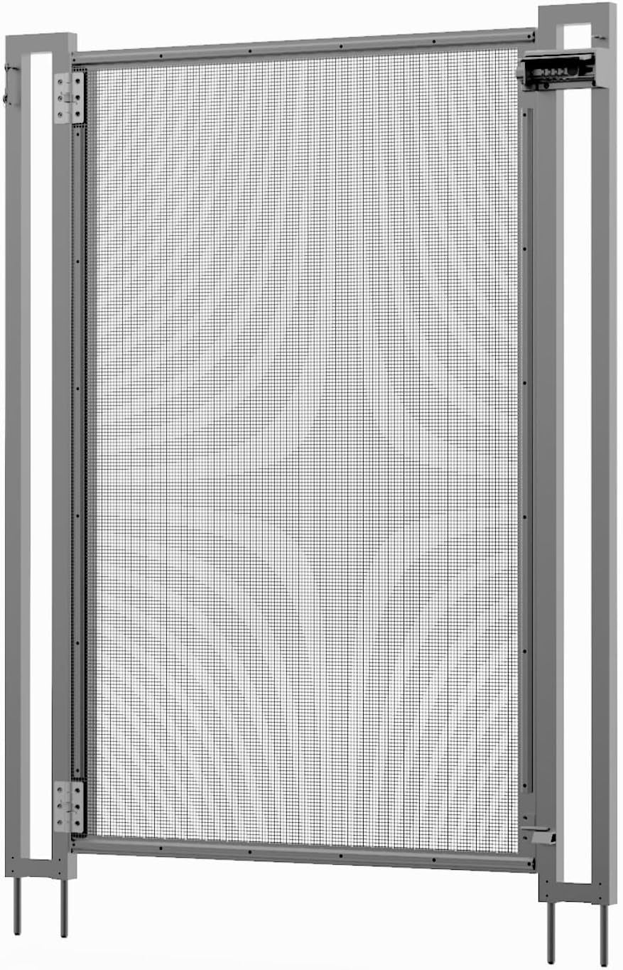 Self-Closing Gate and Drill Guide Bundle for 4FT Hight Pool Fences, Grey