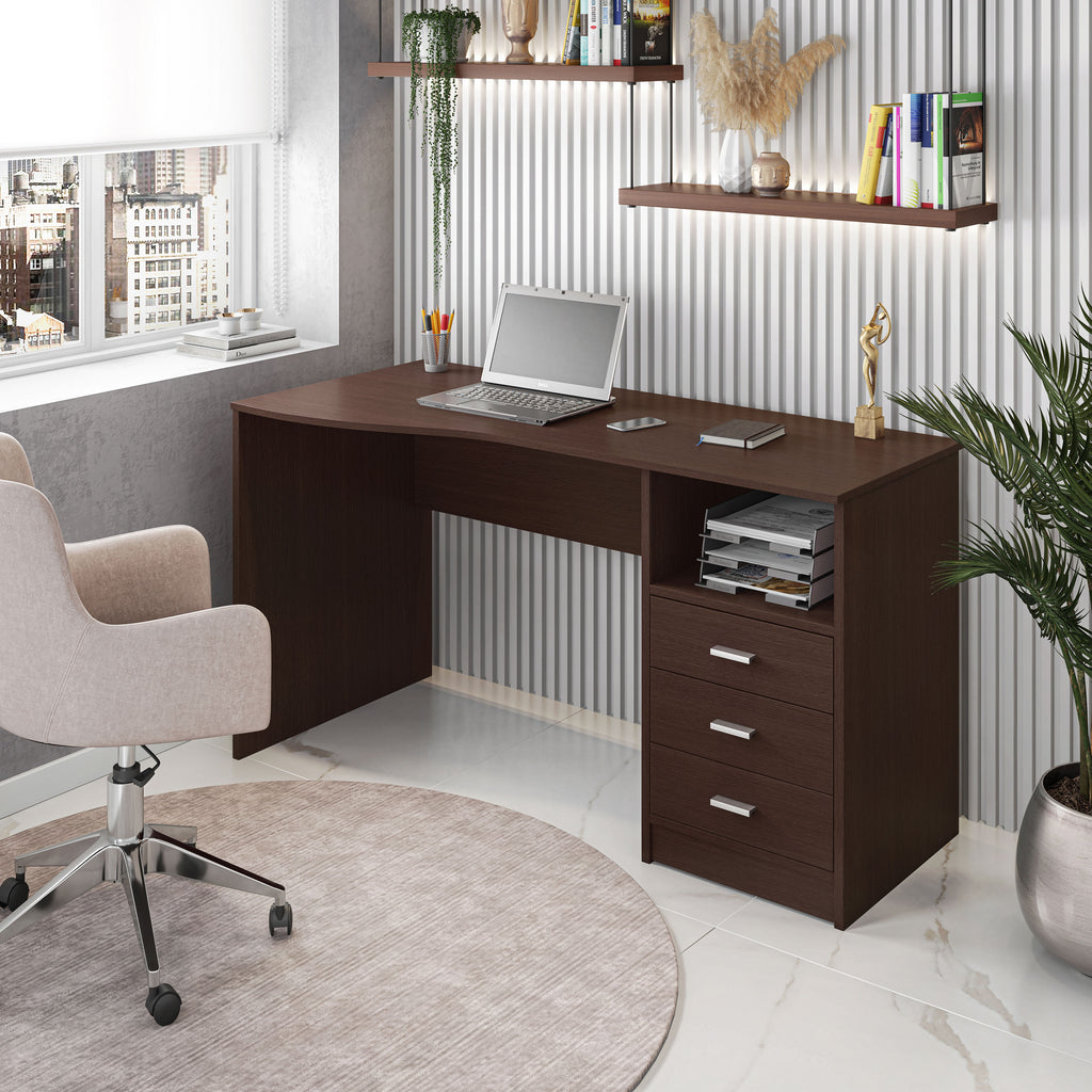 Ralston Multi-Drawer Computer Desk, Wenge, 51 in