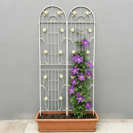 2 Pack Metal Garden Trellis 86.7 in x 19.7 in Rustproof Trellis