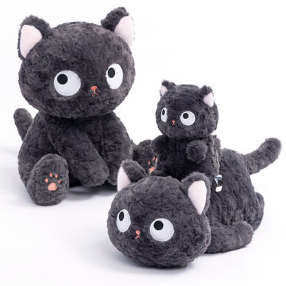 Cute Black Cat Sitting Posture Squatting Posture Pure Plush Toy